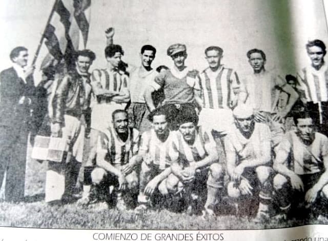 Plantel del Atlético Fernandino en 1946.
